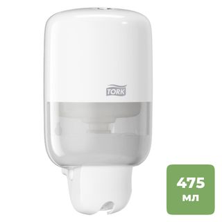 Мини диспенсер для жидкого мыла Tork Elevation, 475 мл, белый / Диспенсеры для жидкого мыла