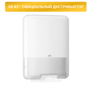 Диспенсер для полотенец Tork, сложение ZZ и C, пластик, белый / Диспенсеры для полотенец