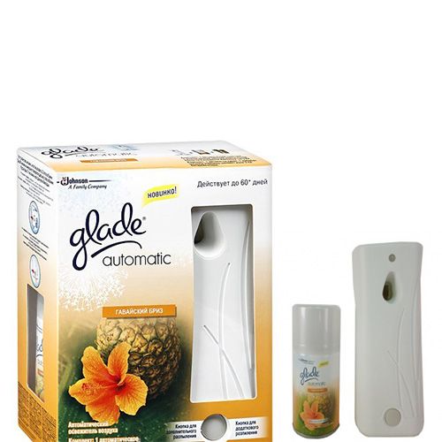 Освежитель воздуха Glade Automatic "Гавайский бриз", со сменным баллоном, 269 мл / Диспенсеры для освежителя воздуха №2 oe.kz Освежитель воздуха Glade Automatic "Гавайский бриз", со сменным баллоном, 269 мл / Диспенсеры для освежителя воздуха №2