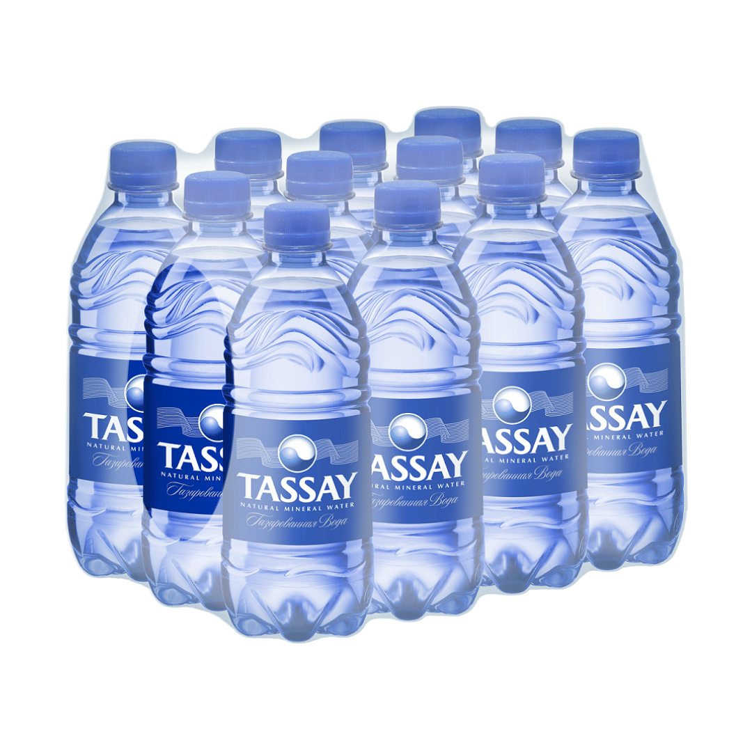 Вода газированная питьевая "Tassay", 0,5 л, пластиковая бутылка / Вода питьевая №2