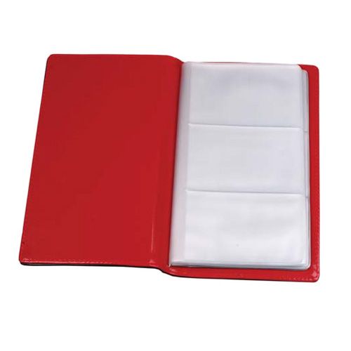 Визитница 3-х рядная Centrum "BLACK&RED" на 96 визиток, А5, 120*200 мм, гладкая кожа, черная / Визитницы настольные №3 oe.kz Визитница 3-х рядная Centrum "BLACK&RED" на 96 визиток, А5, 120*200 мм, гладкая кожа, черная / Визитницы настольные №3