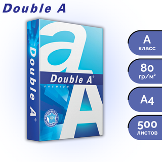 Double A қағазы, А4, 80 гр/м2, бумада 500 парақ / А4 кеңсе қағаздары