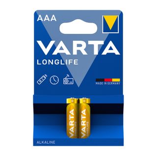 Батарейки Varta LONGLIFE Micro мизинчиковые AAA LR03, 1.5V, 2 шт./уп, цена за упаковку / Батарейки