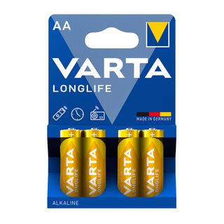 Батарейки Varta LONGLIFE Mignon пальчиковые AA LR06, 1.5V, 4 шт./уп, цена за упаковку / Батарейки