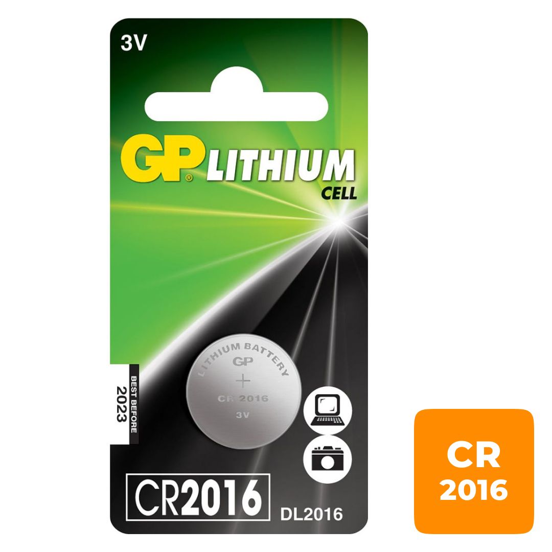 Батарейки GP дисковые CR2016, 3V, 1,6*20 мм, 1 шт., цена за штуку / Батарейки