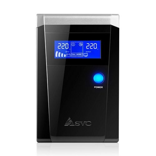 ИБП SVC V-1200-F-LCD, Smart, USB, 1200ВА/720Вт, черный