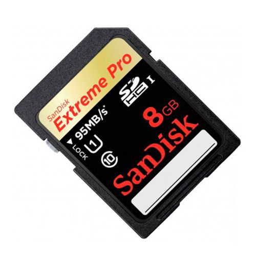 Карта памяти 8 GB, SanDisk Extreme Pro, SDHC, UHS-1 10 класс скорости / Карты памяти