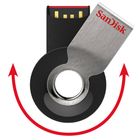 USB-флешка 16 Gb, SanDisk "Cruzer Orbit", USB 2.0, серый-черный