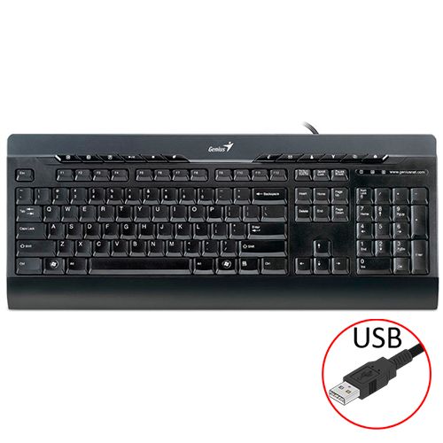 Keyboard SlimStar 220 PRO, Black,USB,Kazakhstan, CB,Genius.