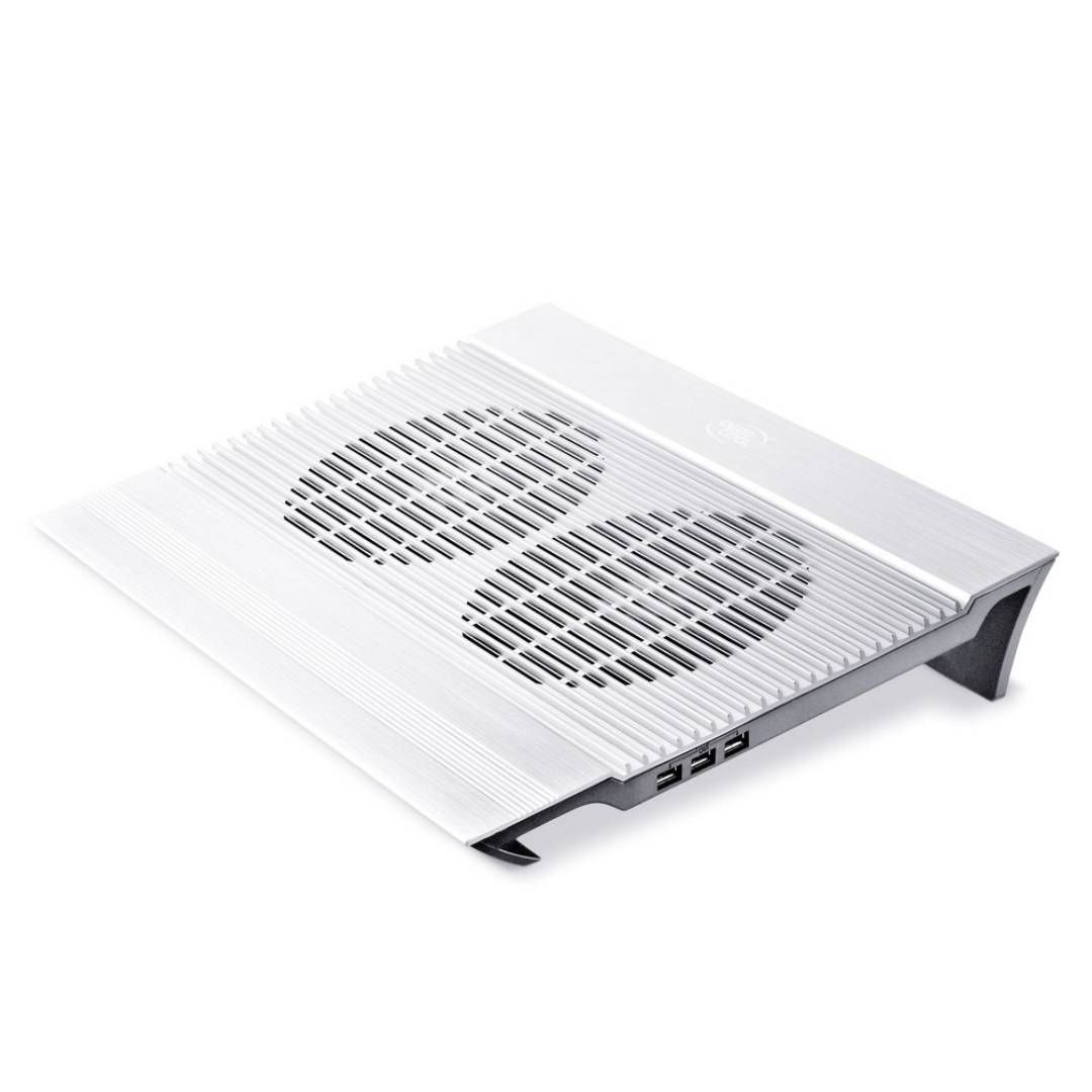 Подставка для ноутбука DeepCool "N8", USB хаб + 4 USB порта, 17", серебристая / Подставки для ноутбуков oe.kz Подставка для ноутбука DeepCool "N8", USB хаб + 4 USB порта, 17", серебристая / Подставки для ноутбуков