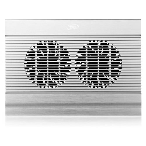 Подставка для ноутбука DeepCool "N8 Ultra", USB хаб + 3 USB порта, 17", серебристый / Подставки для ноутбуков