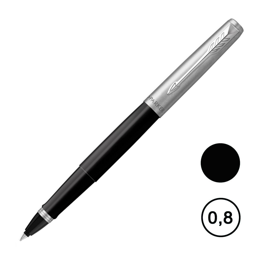 Ручка роллерная Parker "Jotter Originals Black Chrome СT", 0,8 мм, черная / Ручки роллеры oe.kz Ручка роллерная Parker "Jotter Originals Black Chrome СT", 0,8 мм, черная / Ручки роллеры