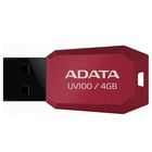 USB-флешка 4 Gb, Adata "DashDrive UV100", USB 2.0, красный