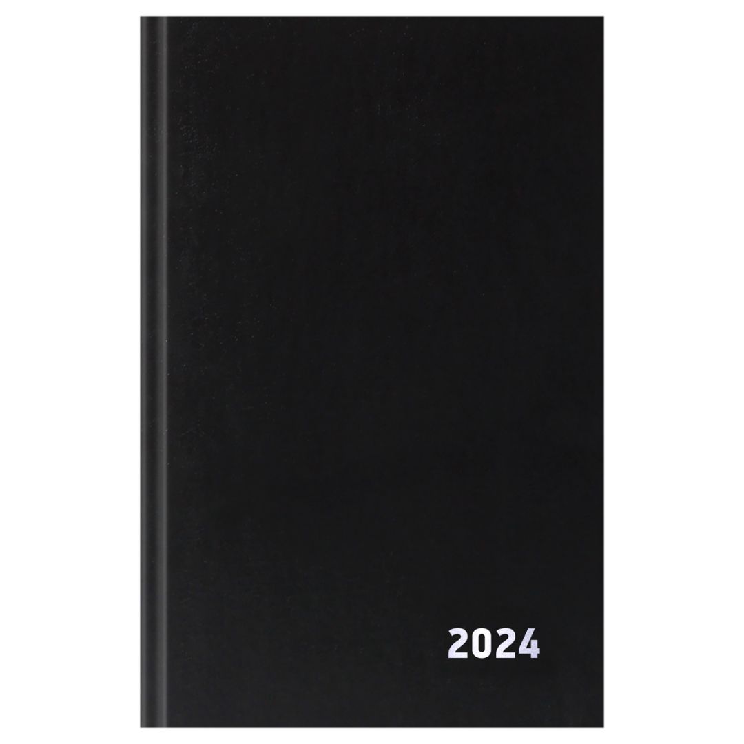 Ежедневник датированный OfficeSpace, 2024 г., А5, 168 л, черный / Ежедневники датированные