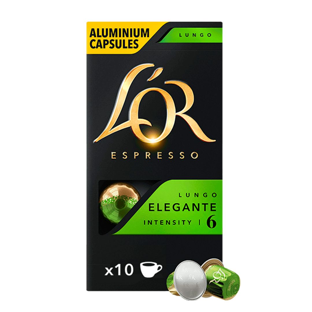 Кофе в капсулах L'or Lungo Elegante, для кофемашин Nespresso, 10 капсул / Кофе и чай в капсулах