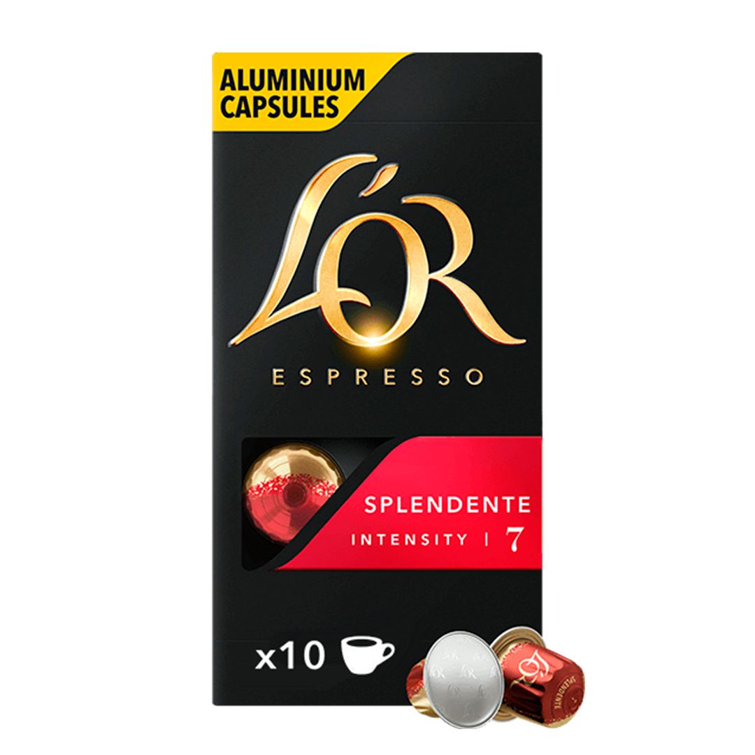 Кофе в капсулах L'or Espresso Splendente, для кофемашин Nespresso, 10 капсул / Кофе и чай в капсулах