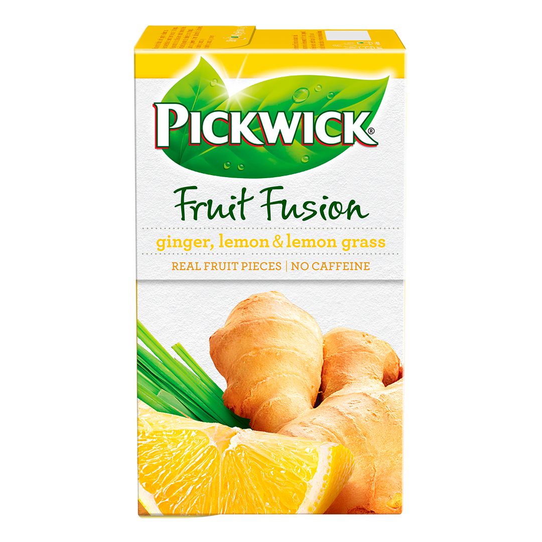 Чай Pickwick Fruit Fusion, травяной чай, имбирь и лемонграсс, 20 пакетиков