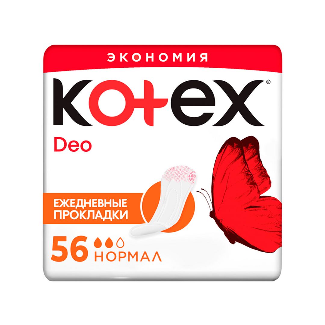 Kotex deo normal төсемдері, 56 дана/қапт