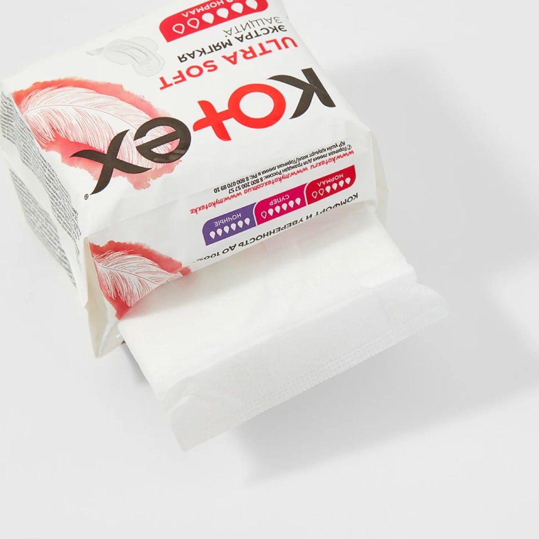 Kotex "Ultra Soft Нормал" гигиеналық төсемдері, күндізгі, 4 тамшы, 10 дана/қаптама / Женские гигиенические средства №4