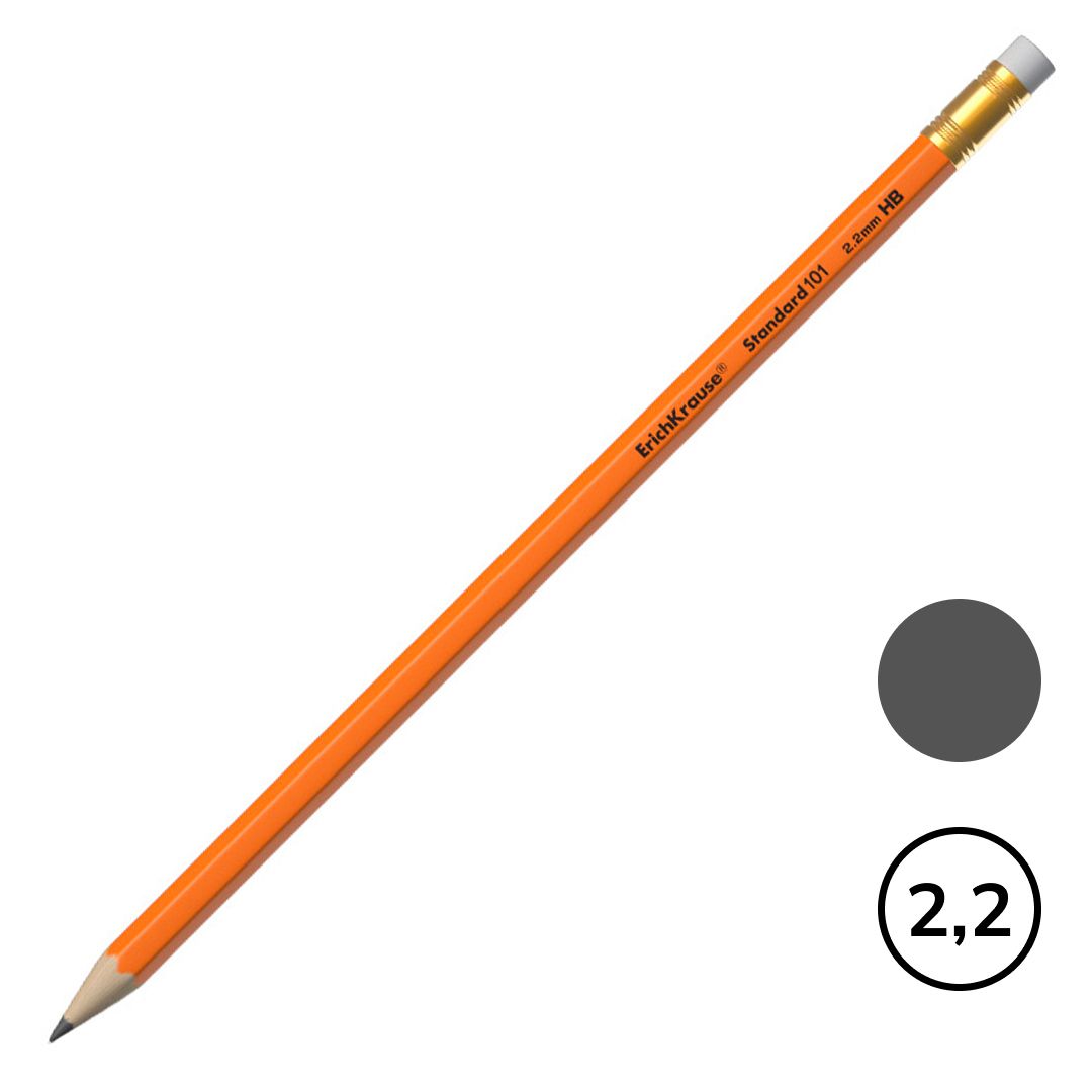 Купить Карандаш чернографитный Erich Krause "Standard 101 Orange" HB ...