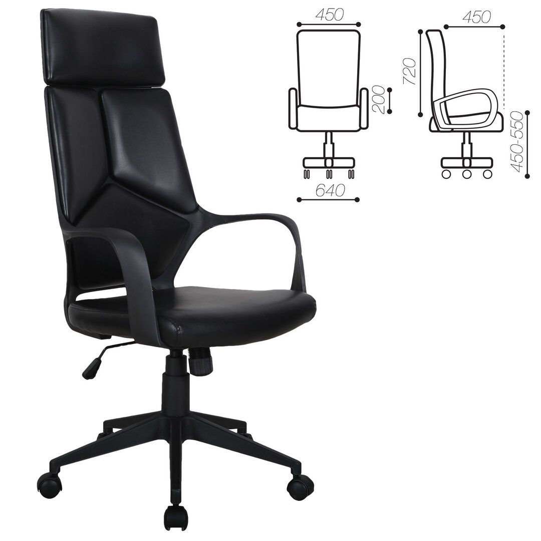 Кресло для руководителя Brabix Premium "Prime EX-515", экокожа, черное / Кресла для руководителей №2