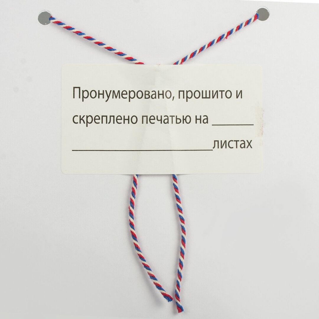 Наклейки Brauberg "Пронумеровано, прошито и скреплено", 74*40 мм, 500 шт./упак / Термоэтикетки, наклейки №3