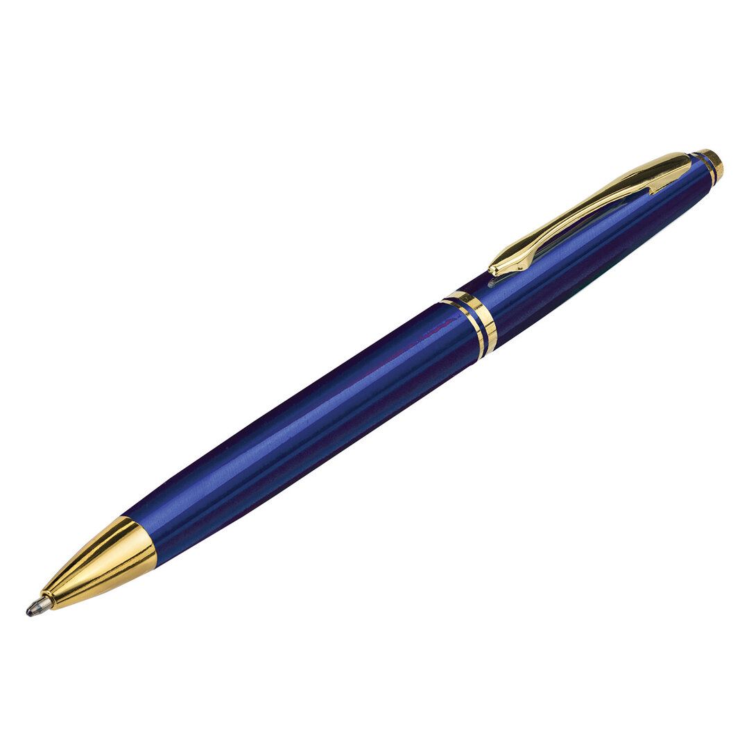 Ручка шариковая Brauberg "De Luxe Blue", 1 мм, синяя / Ручки премиум-класса №5