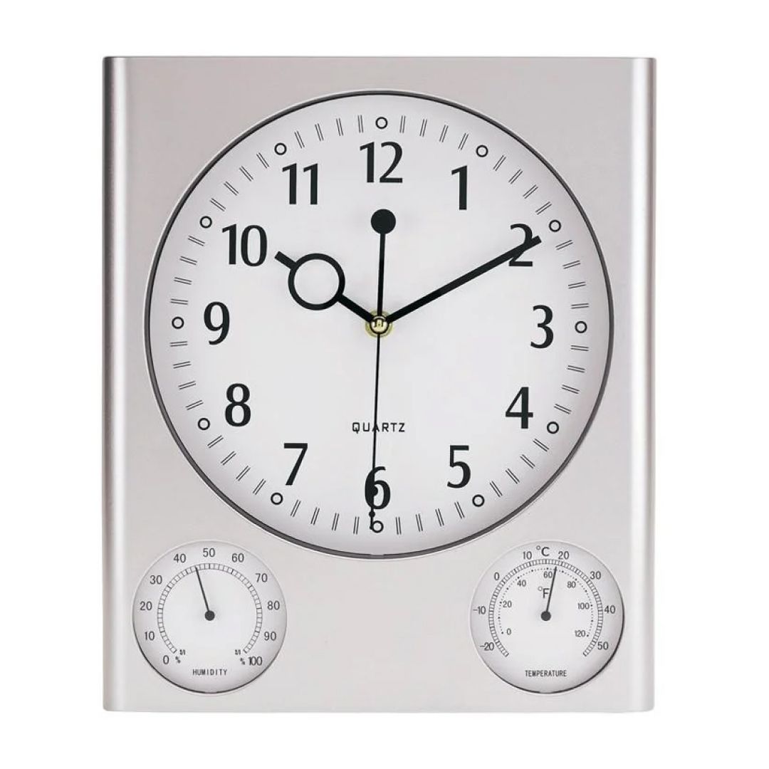 Настенные часы TopS Saturn, серебряные / Часы настенные