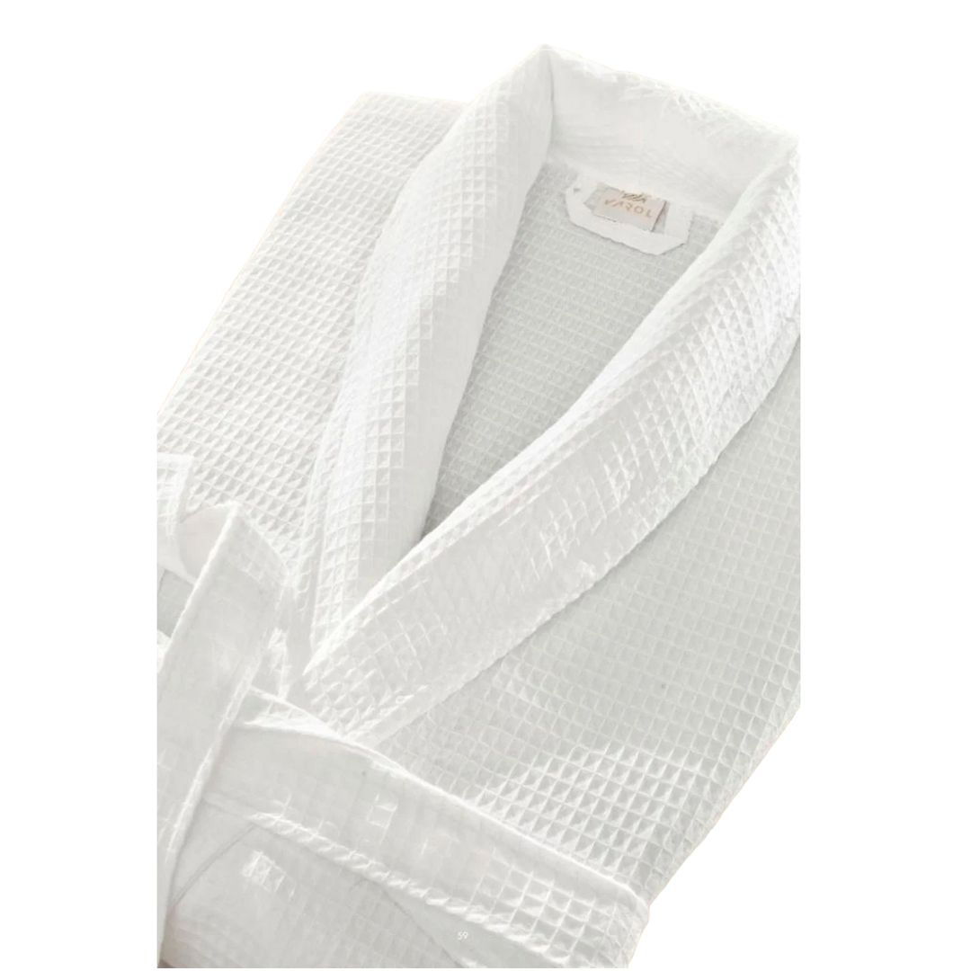 Халат из вафельной ткани, S/M/L, белый / Халаты