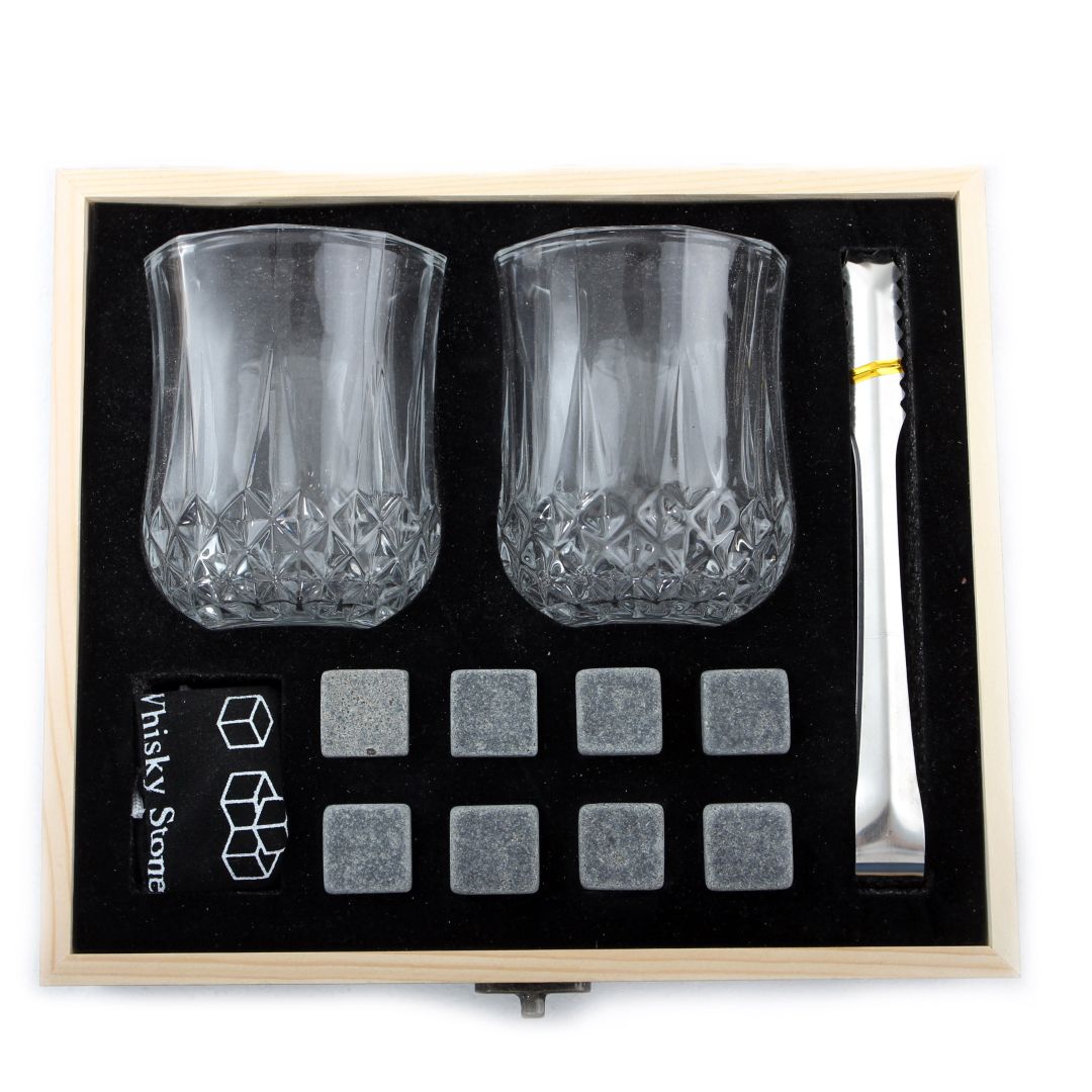 Набор для виски Amiro Bar Set ABS-202W, 300 мл, камни, щипцы / Посуда столовая №5