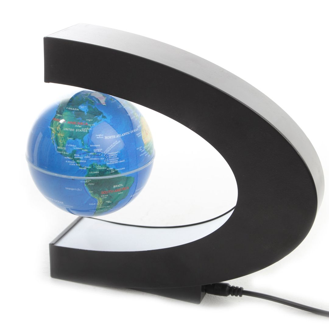 Глобус ливитирующий Globe, 8,5 см, с подсветкой / Учебные карты