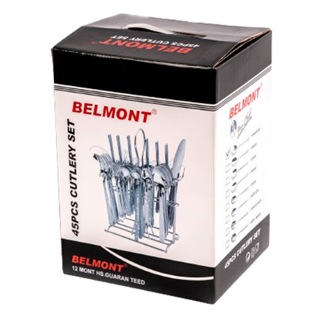 Набор столовых приборов Belmont, 6 персон, нерж.сталь, серебряный, 45 шт/набор / Столовые приборы №3