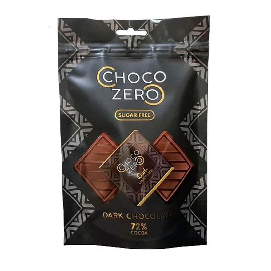 Шоколад порционный ChocoZero, горький 72%, без сахара, 100 гр / Шоколад