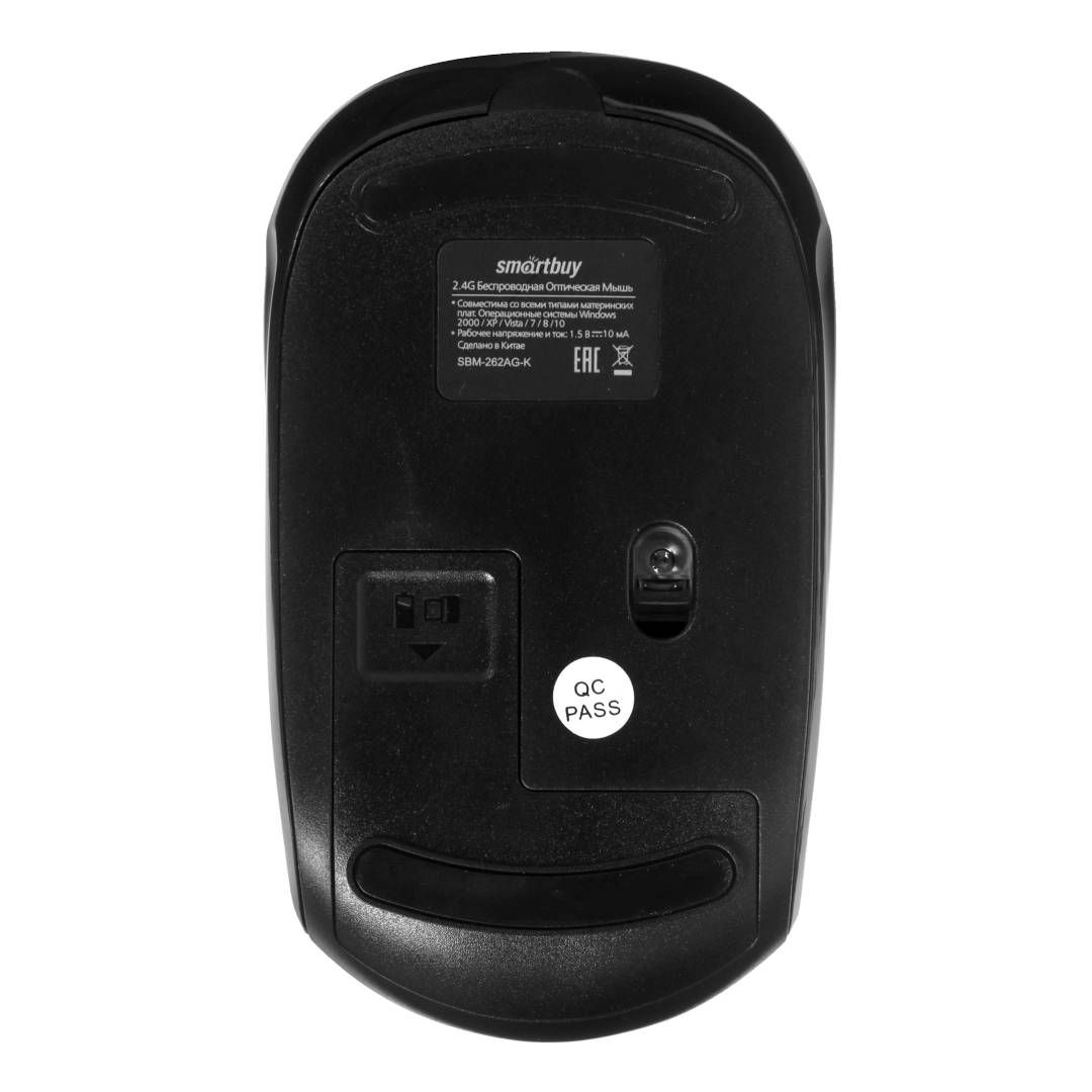 Оптикалық сымсыз тінтуір Smartbuy ONE 262AG-K, 4 батырма, 1600 dpi, USB, қара / Сымсыз тінтуірлер №4