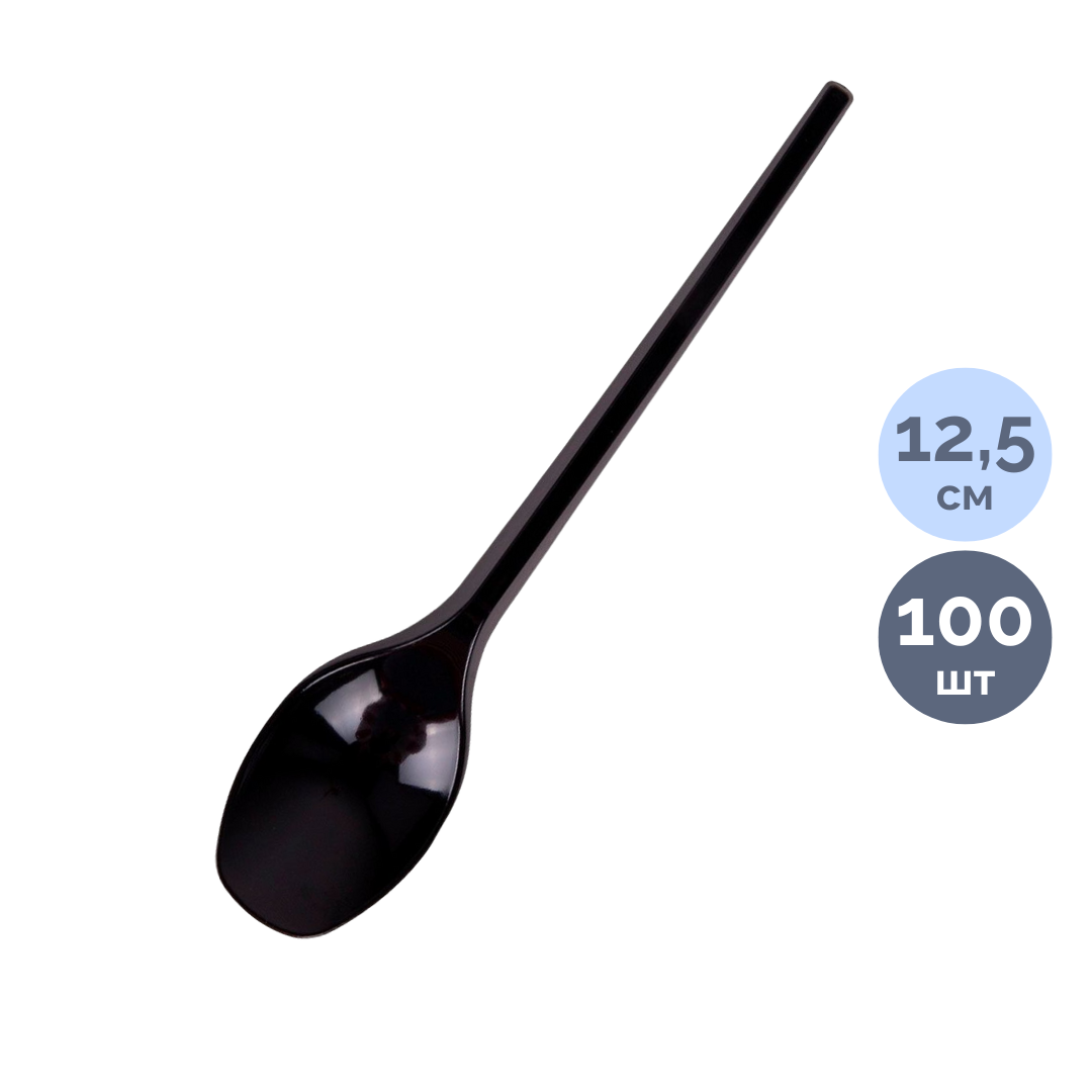 Бір реттік шай қасықтары Welday, ұзындығы 12,5 см, қара, 100 дана/қапт, баға қаптамасы үшін / Бір реттік ыдыстар oe.kz Бір реттік шай қасықтары Welday, ұзындығы 12,5 см, қара, 100 дана/қапт, баға қаптамасы үшін / Бір реттік ыдыстар