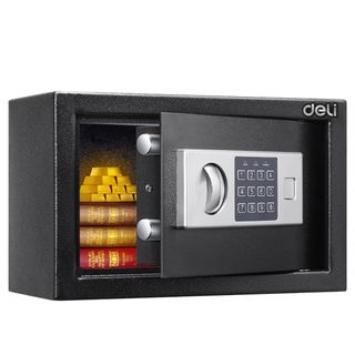 Сейф Deli "ET520", электронный код + ключ, 200*310*200 мм, 5,5 кг / Сейфы