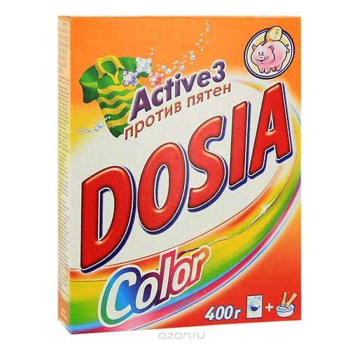 Стиральный порошок Dosia "Color", 400 гр, картонная упаковка / Стиральные порошки №2