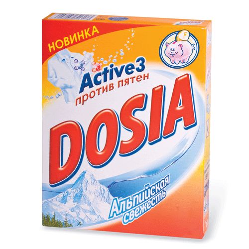 Стиральный порошок DOSIA "Альпийская свежесть" для ручной стирки, 365 г  / Стиральные порошки