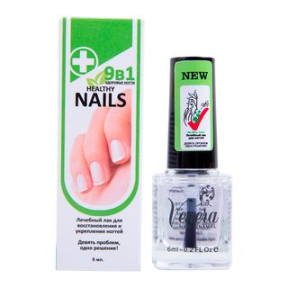 Лечебный лак Healthy nails "HN/6", для восстановления и укрепления 9 в 1, 6 мл / Средства по уходу