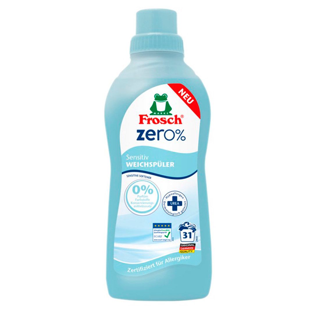 Ополаскиватель для белья Frosch "Zero", 750  мл / Кондиционеры для белья