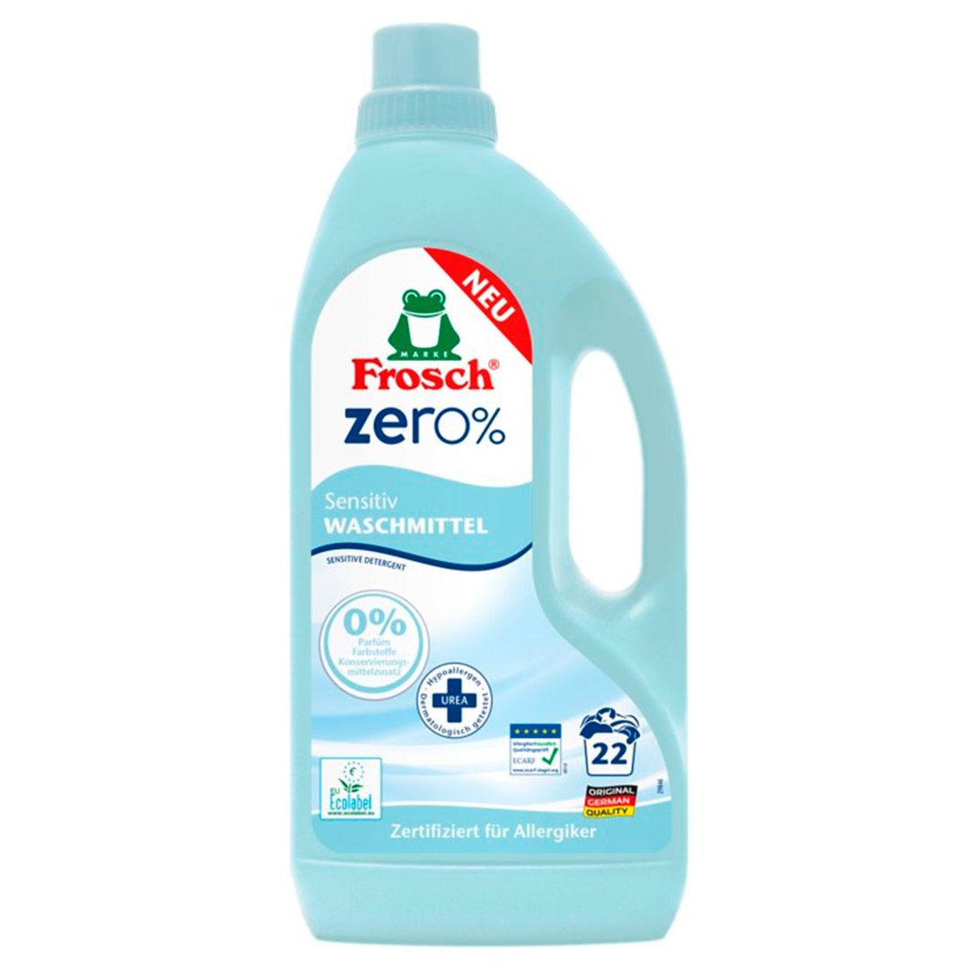 Жидкий стиральный порошок для белья Frosch "Zero", 1500 мл
