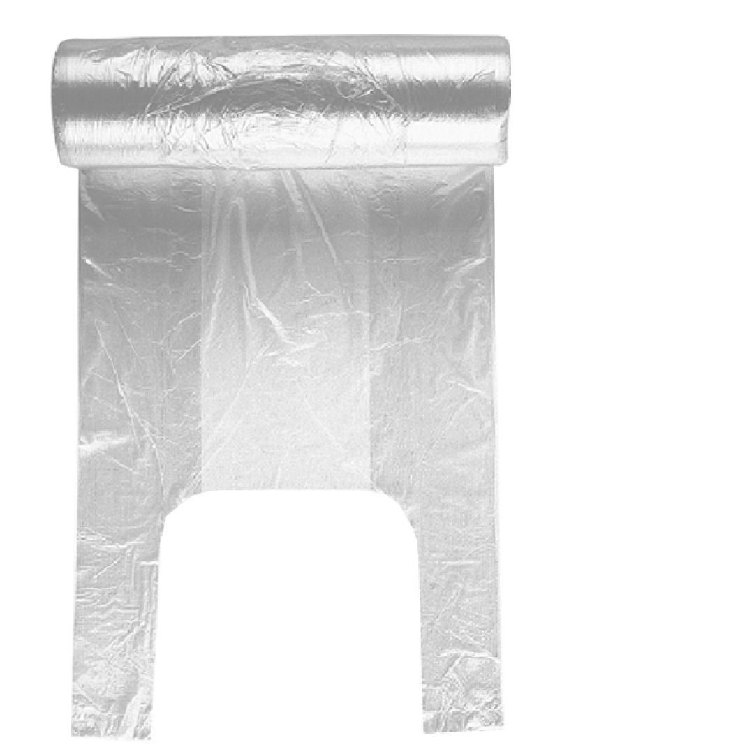 Пакет в рулоне с ручкой, 30*50 см, 100 шт, прозрачный / Пакеты-майка