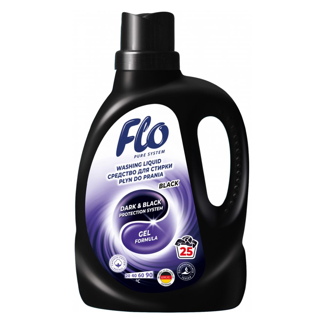 Гель для стирки Flo "Black", 1 л / Стиральные порошки