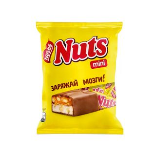 Шоколадные батончики Nuts mini, с орехом, 148 гр / Шоколад