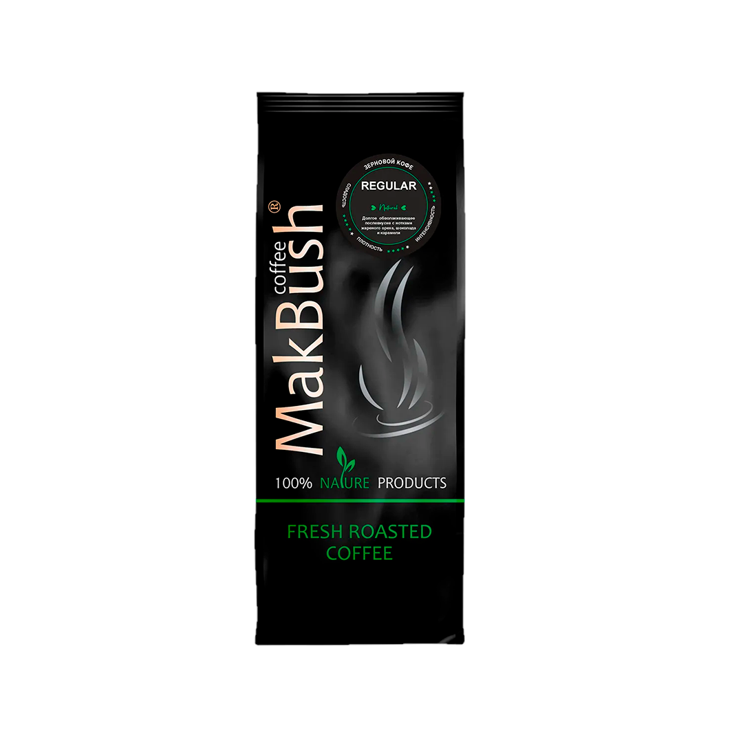Кофе в зернах MakBush Regular, средняя обжарка, 1000 гр / Кофе зерновой