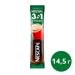 Кофе растворимый Nescafe "3 в 1" Крепкий, 20 пакетиков / Кофе порционный