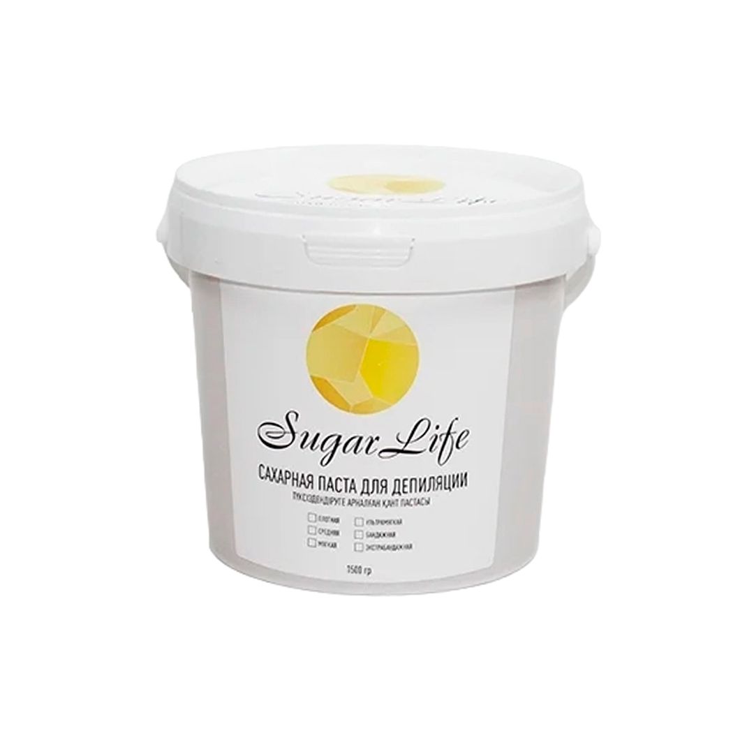 Шугарингке арналған қант пастасы Sugar Life, жұмсақ, 1500 гр