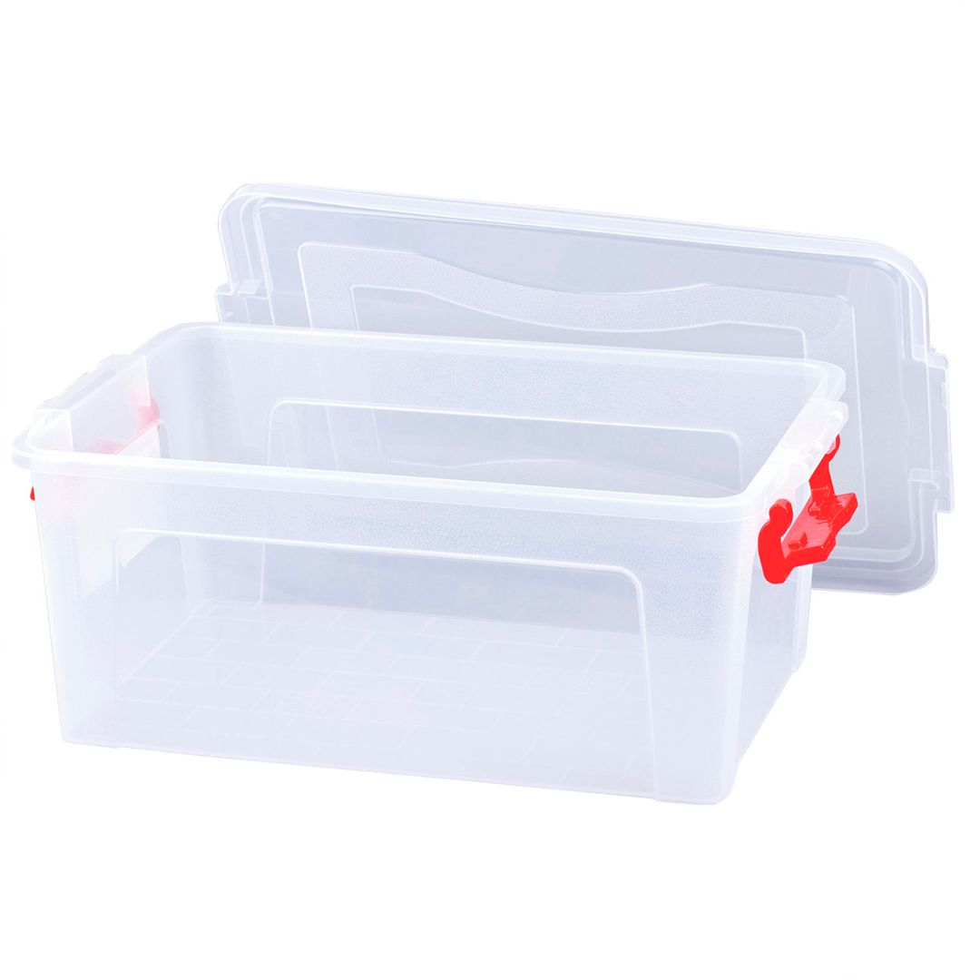 Сақтауға арналған жәшік-контейнер IDEA, 14 л, пластик, мөлдір / Қоқыс контейнерлері мен шелектері №2