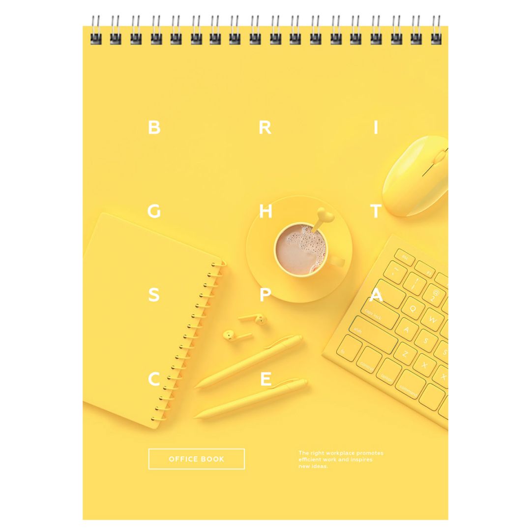 Блокнот BG "Office book", А5, 60 листов, на гребне, в клетку, ассорти / Блокноты №3