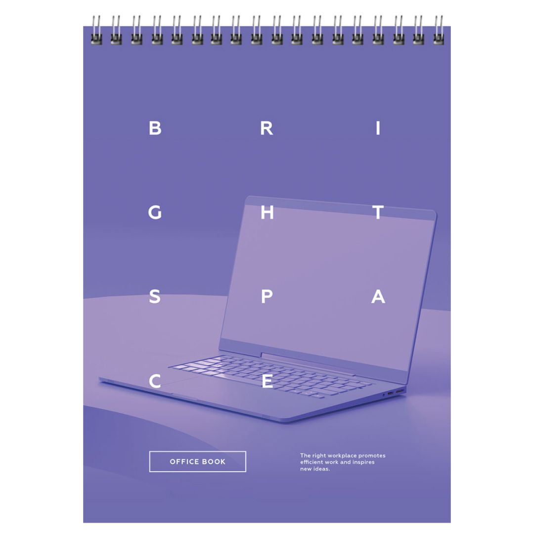 Блокнот BG "Office book", А5, 60 листов, на гребне, в клетку, ассорти / Блокноты №5